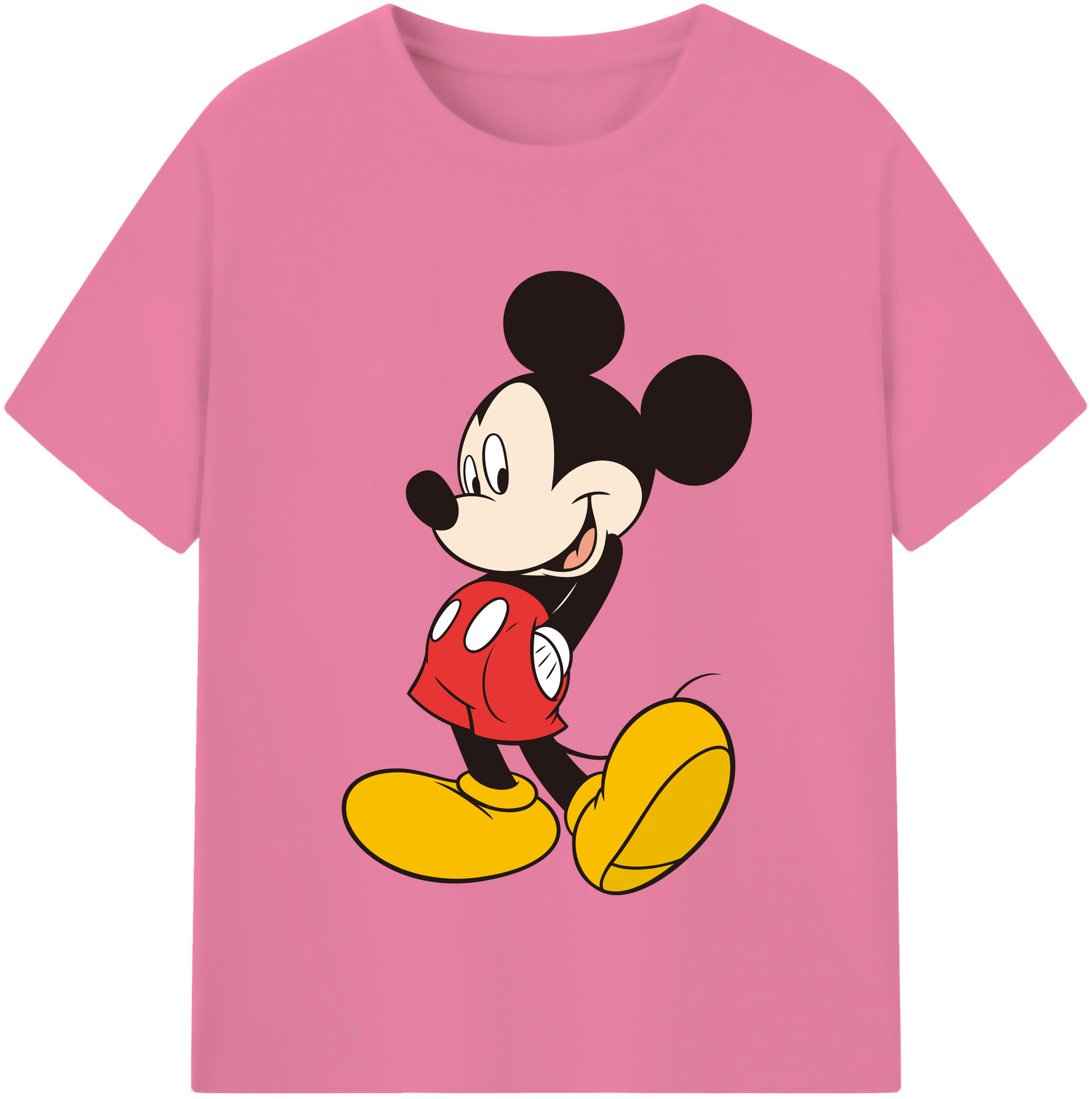 （画像用） ミッキーマウス Mickey Mouse 綿100％半袖Tシャツ（フロントプリント）